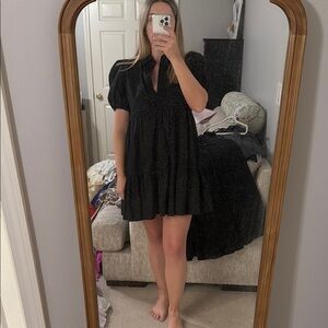 TCEC Black Puff Sleeve Sundress